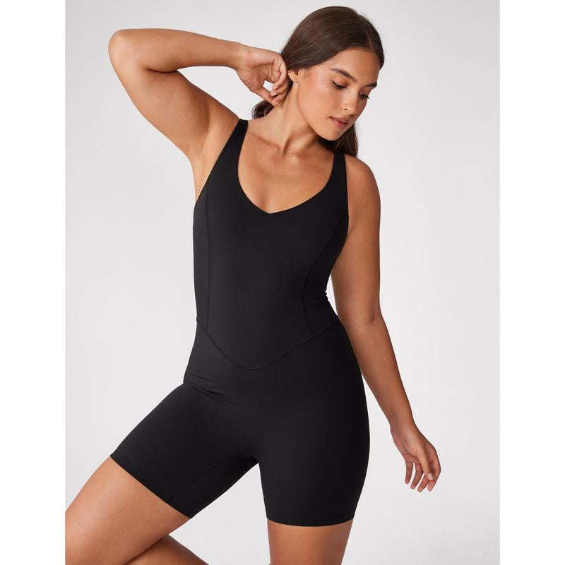 Hugcurve V Neck Workout Romper