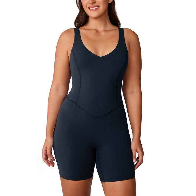 Hugcurve V Neck Workout Romper