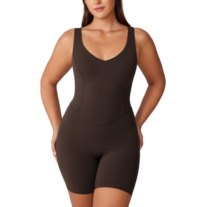Hugcurve V Neck Workout Romper