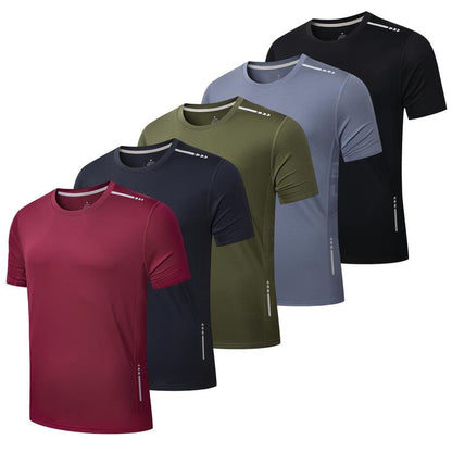 3/5 Pack Men's Quick-Dry Athletic Tees: All-Season Crewneck for Yoga & Sports