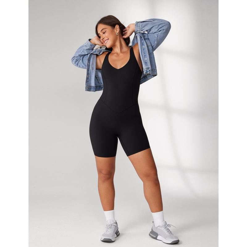 Hugcurve V Neck Workout Romper