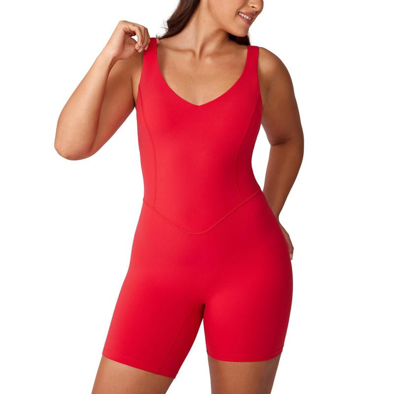 Hugcurve V Neck Workout Romper