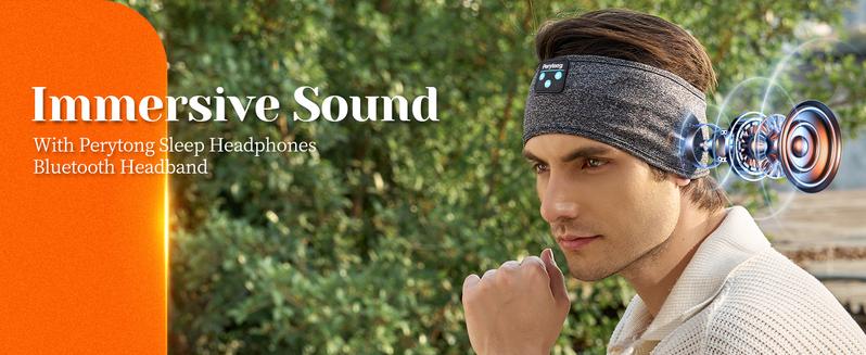 Perytong Bluetooth Sleep Headband: Perfect for Sleep, Workout, Yoga & Travel