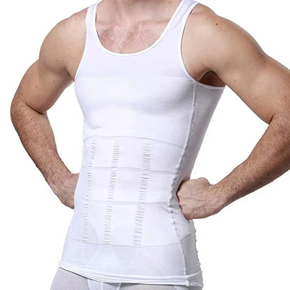 Men's SlimFit Shapewear Tank: Tummy Control & Waist-Defining Undershirt