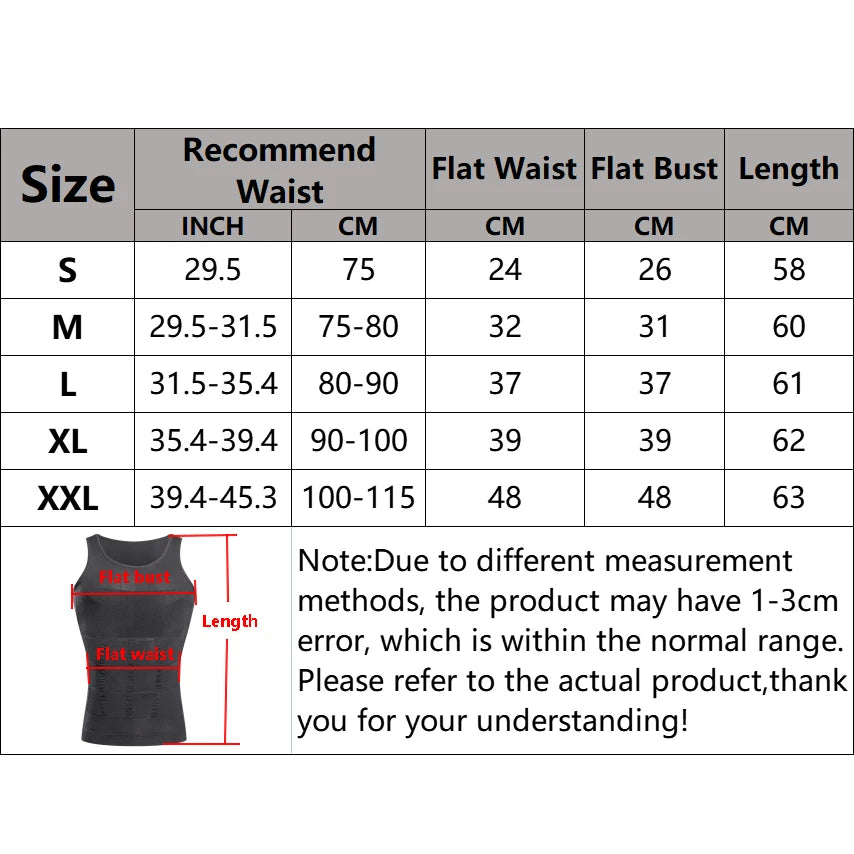 Men's SlimFit Shapewear Tank: Tummy Control & Waist-Defining Undershirt