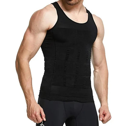 Men's SlimFit Shapewear Tank: Tummy Control & Waist-Defining Undershirt