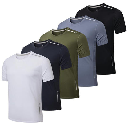 3/5 Pack Men's Quick-Dry Athletic Tees: All-Season Crewneck for Yoga & Sports
